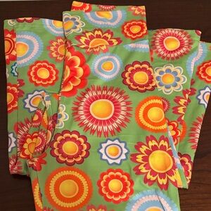 Colorful Floral Patterned Bell Bottom Pants